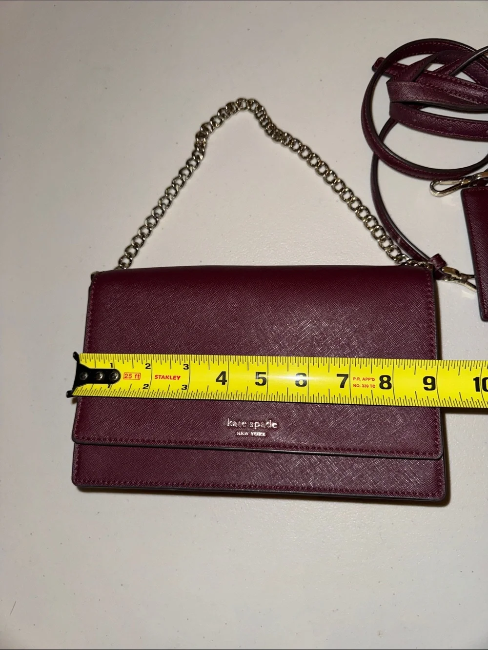 kate spade Leather Crossbody with Chain Strap and Cardholder